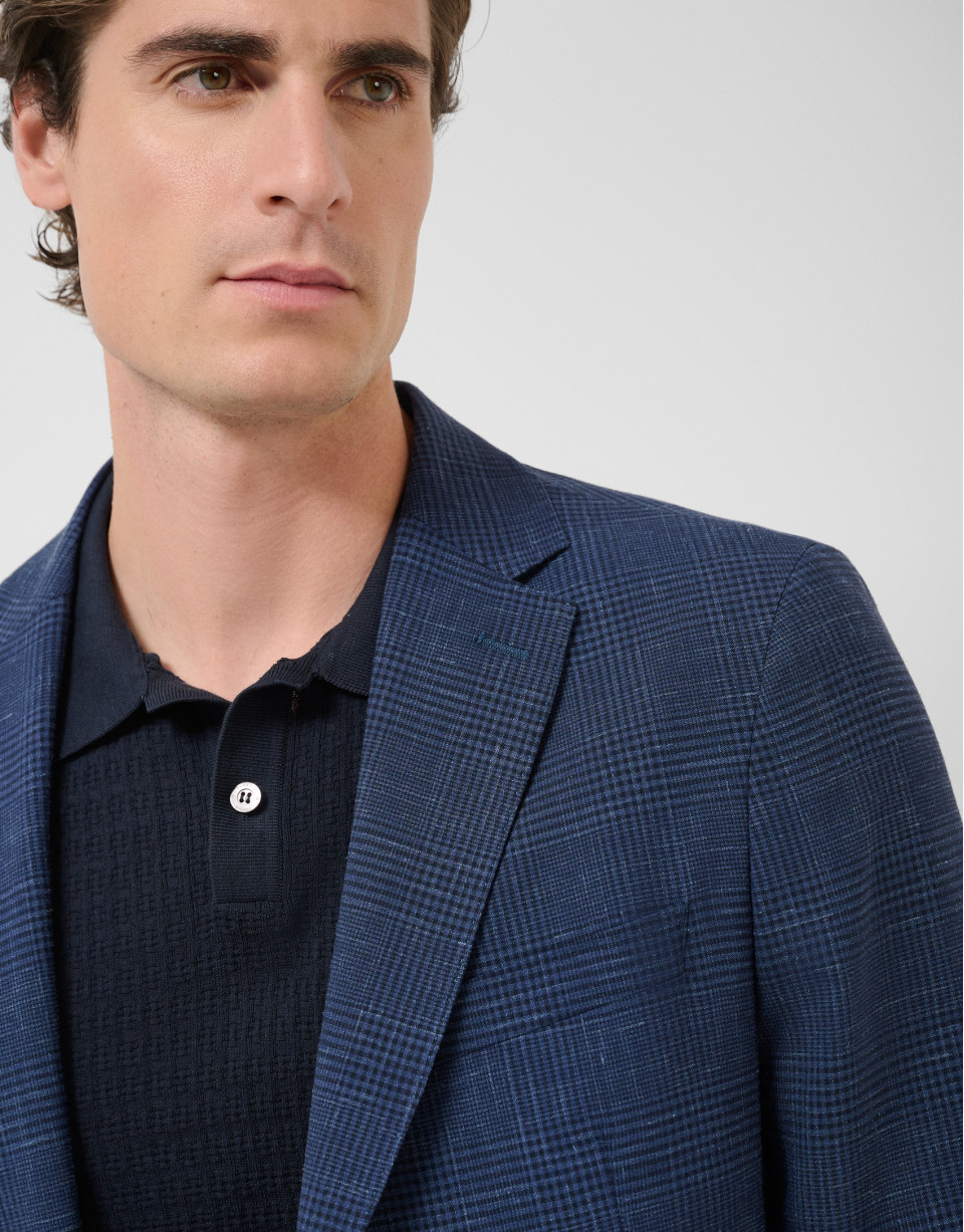Blue checked blazer - Man - SS2026 | Roberto Verino