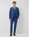 Traje half canvas slim fit cuadros azul tinta | Roberto Verino