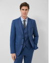 Traje half canvas slim fit cuadros azul tinta | Roberto Verino