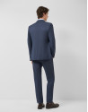 Slim fit half canvas suit in navy blue faux ... | Roberto Verino