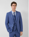 Traje half canvas slim fit liso azul grisáceo | Roberto Verino