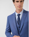 Traje half canvas slim fit liso azul grisáceo | Roberto Verino