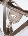 White and camel Marcela shopping bag 