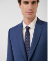 Traje half canvas slim fit ojo de perdiz azul | Roberto Verino