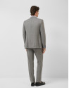 Traje half canvas slim fit cuadros tonos grises | Roberto Verino