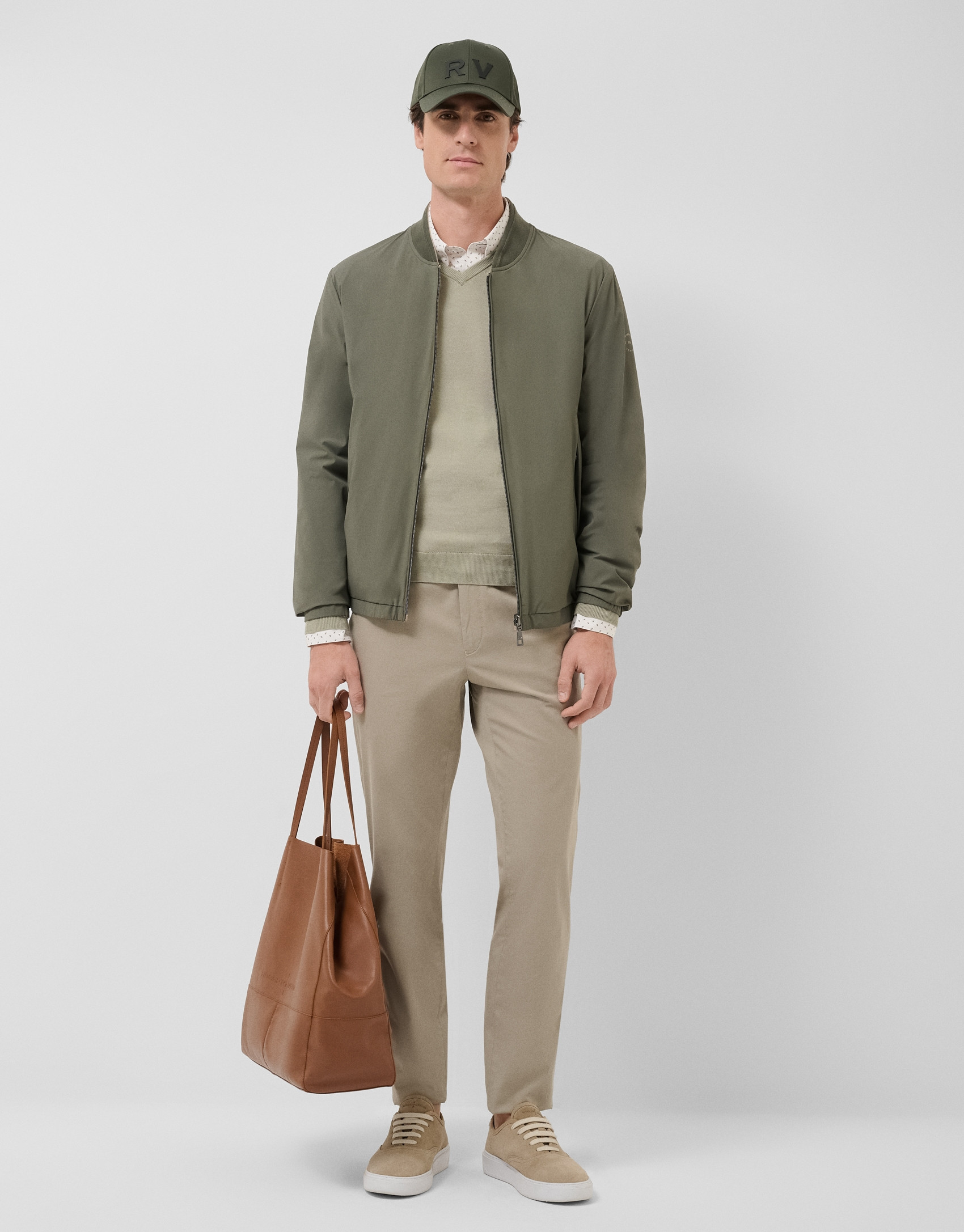 Cazadora reversible caqui/camel - Hombre | Roberto Verino