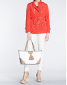 White and camel Marcela shopping bag 