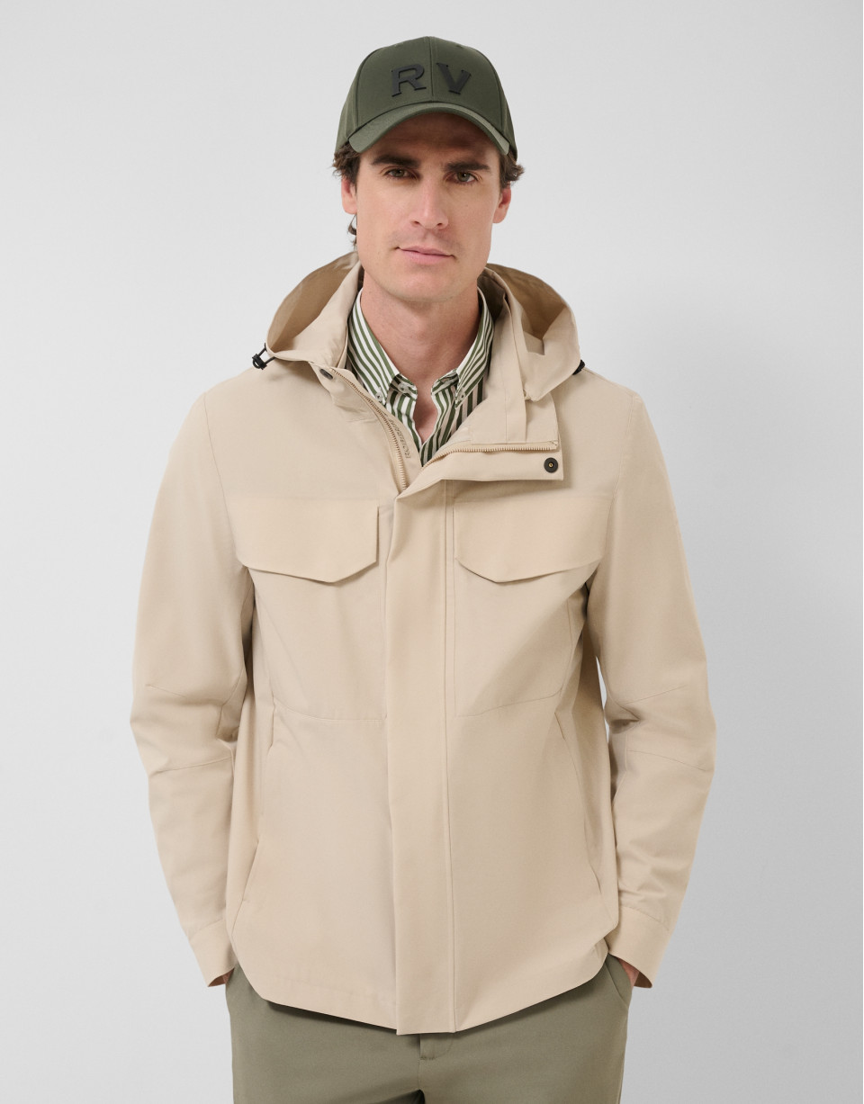 Long beige parka - Man - SS2026 | Roberto Verino