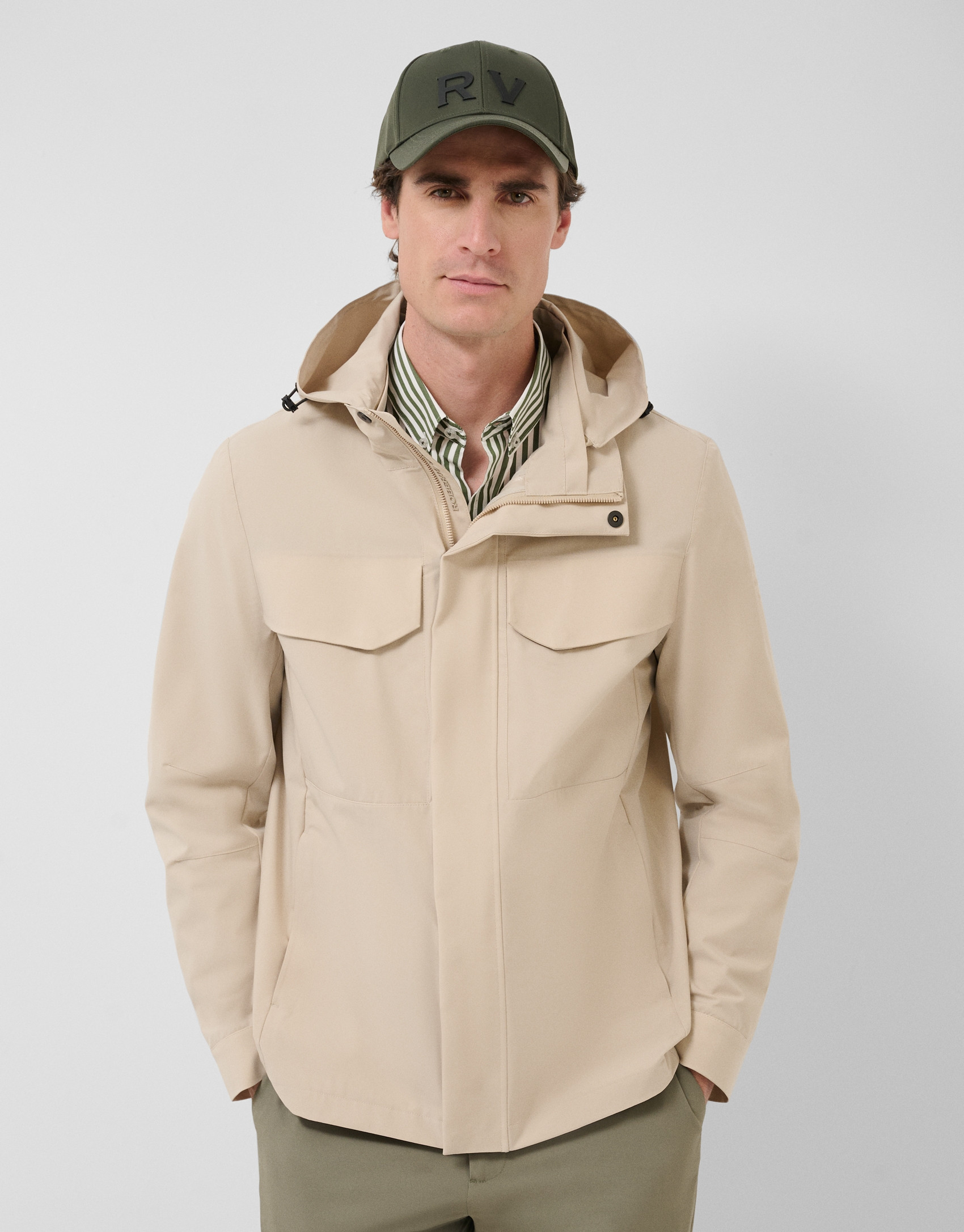 Parka larga color crudo - Hombre - PV2026 | Roberto Verino