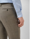 Traje half canvas slim fit lana visón - Hombre | Roberto Verino
