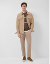 Sobrecamisa napa beige - Hombre - PV2026 | Roberto Verino