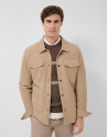 Sobrecamisa napa beige - Hombre - PV2026 | Roberto Verino