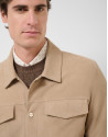 Sobrecamisa napa beige - Hombre - PV2026 | Roberto Verino