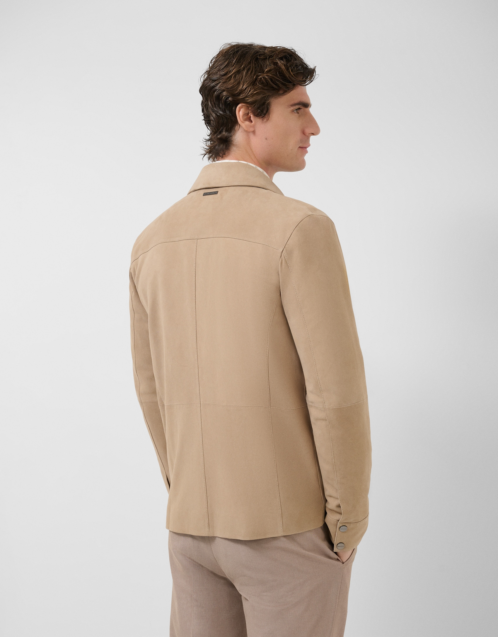 Sobrecamisa napa beige - Hombre - PV2026 | Roberto Verino