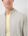 Light grey melange zip-up jacket - Man - SS2026 | Roberto Verino