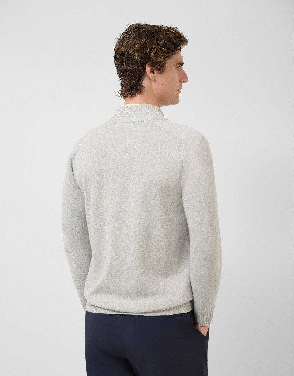 Chaqueta cremallera gris claro melange - Hombre | Roberto Verino