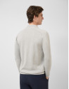 Light grey melange zip-up jacket - Man - SS2026 | Roberto Verino