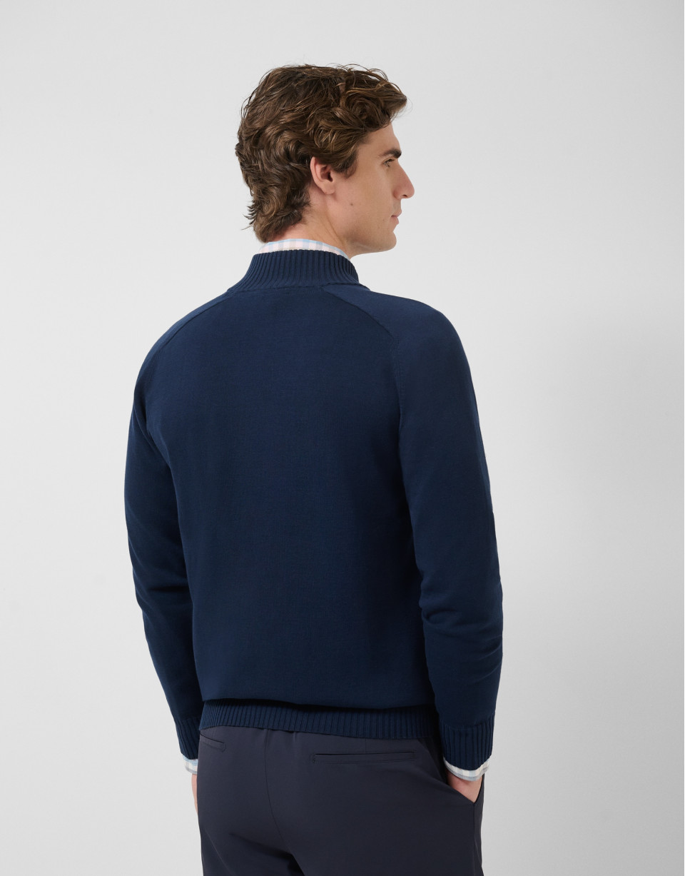 Navy zip-up jacket - Man - SS2026 | Roberto Verino