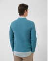 Jersey high twist estructura azul verdoso | Roberto Verino
