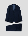 Traje half canvas regular fit falso liso azul... | Roberto Verino