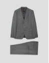 Traje half canvas slim fit cuadros tonos grises | Roberto Verino