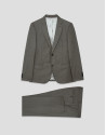 Traje half canvas slim fit lana visón - Hombre | Roberto Verino