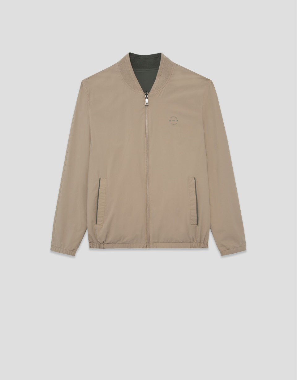 Reversible khaki/camel jacket - Man - SS2026 | Roberto Verino