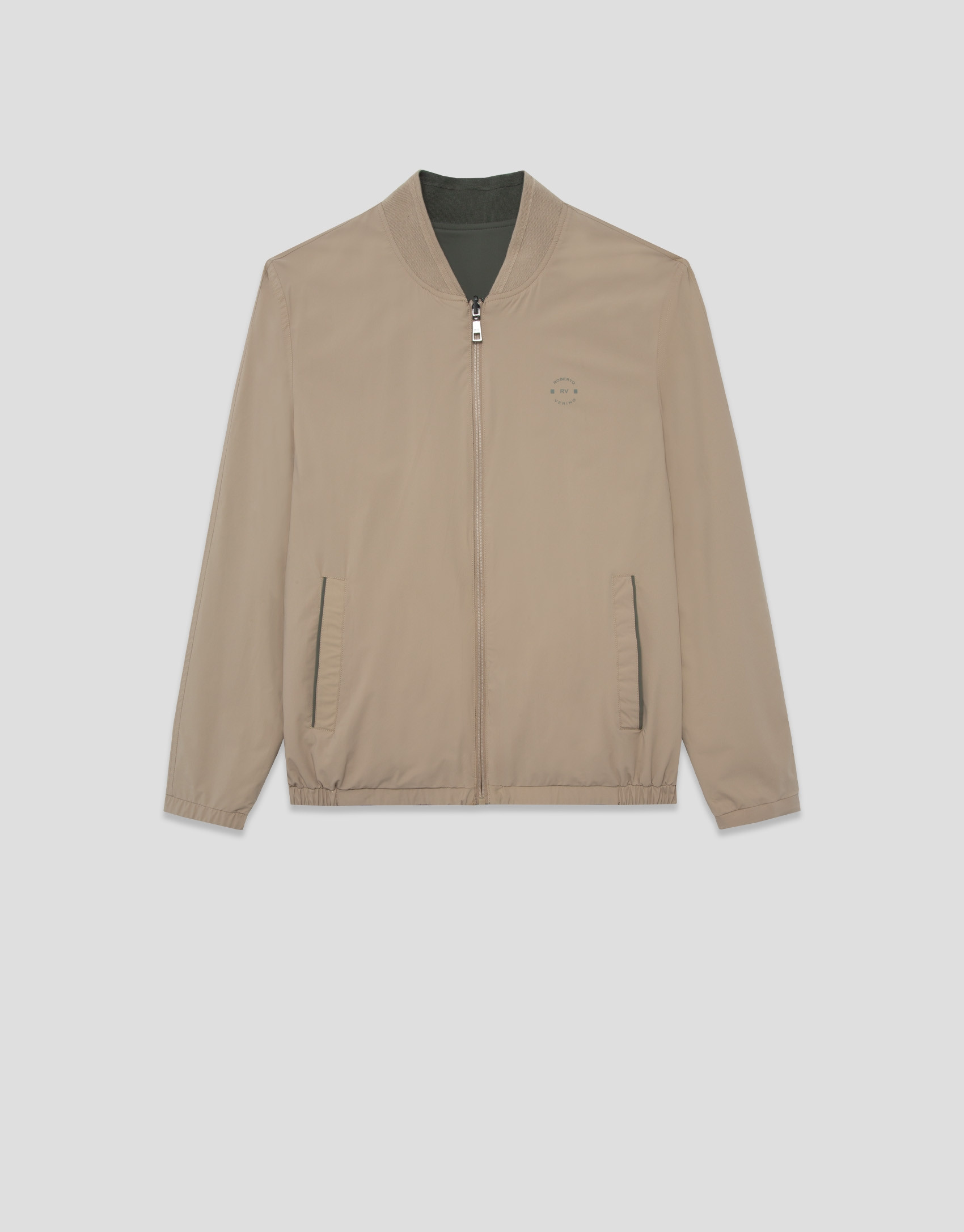 Reversible khaki/camel jacket - Man - SS2026 | Roberto Verino