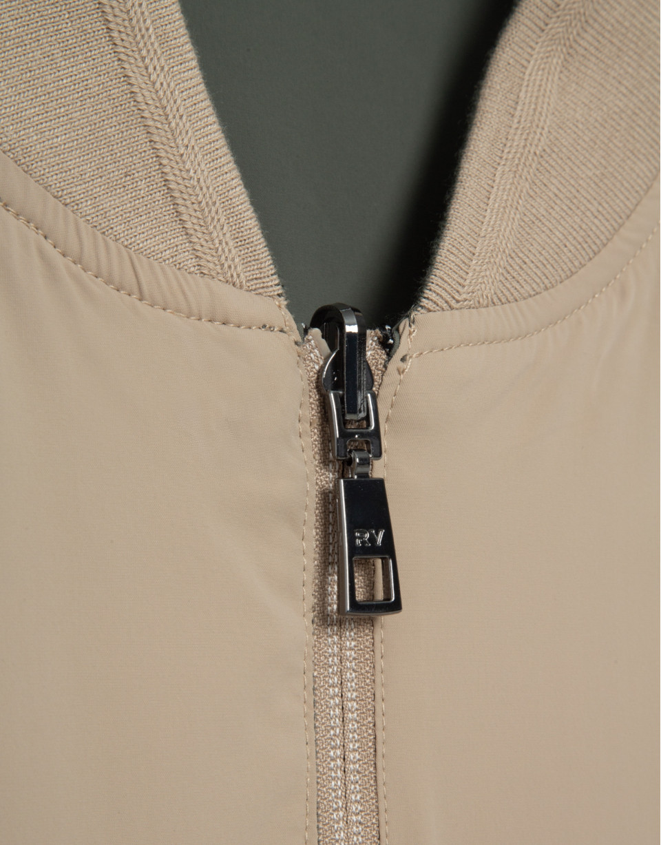 Reversible khaki/camel jacket - Man - SS2026 | Roberto Verino