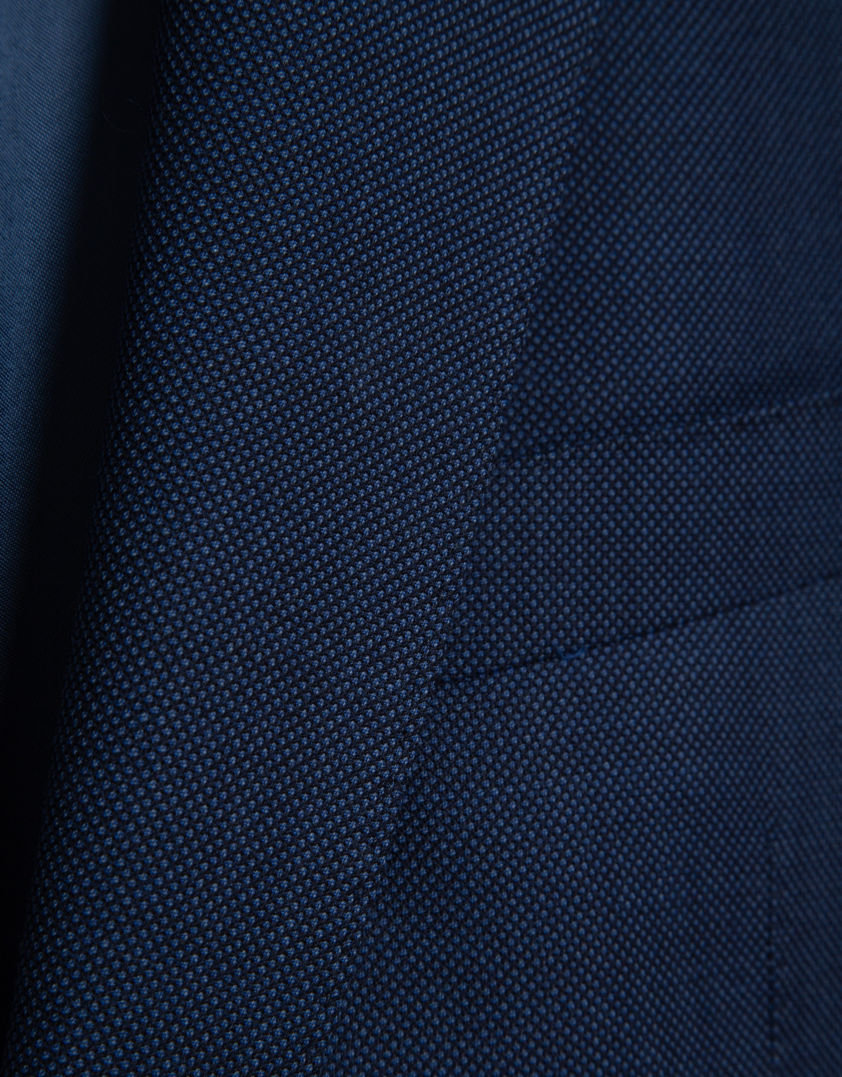 Half canvas slim fit suit in blue bird's eye | Roberto Verino