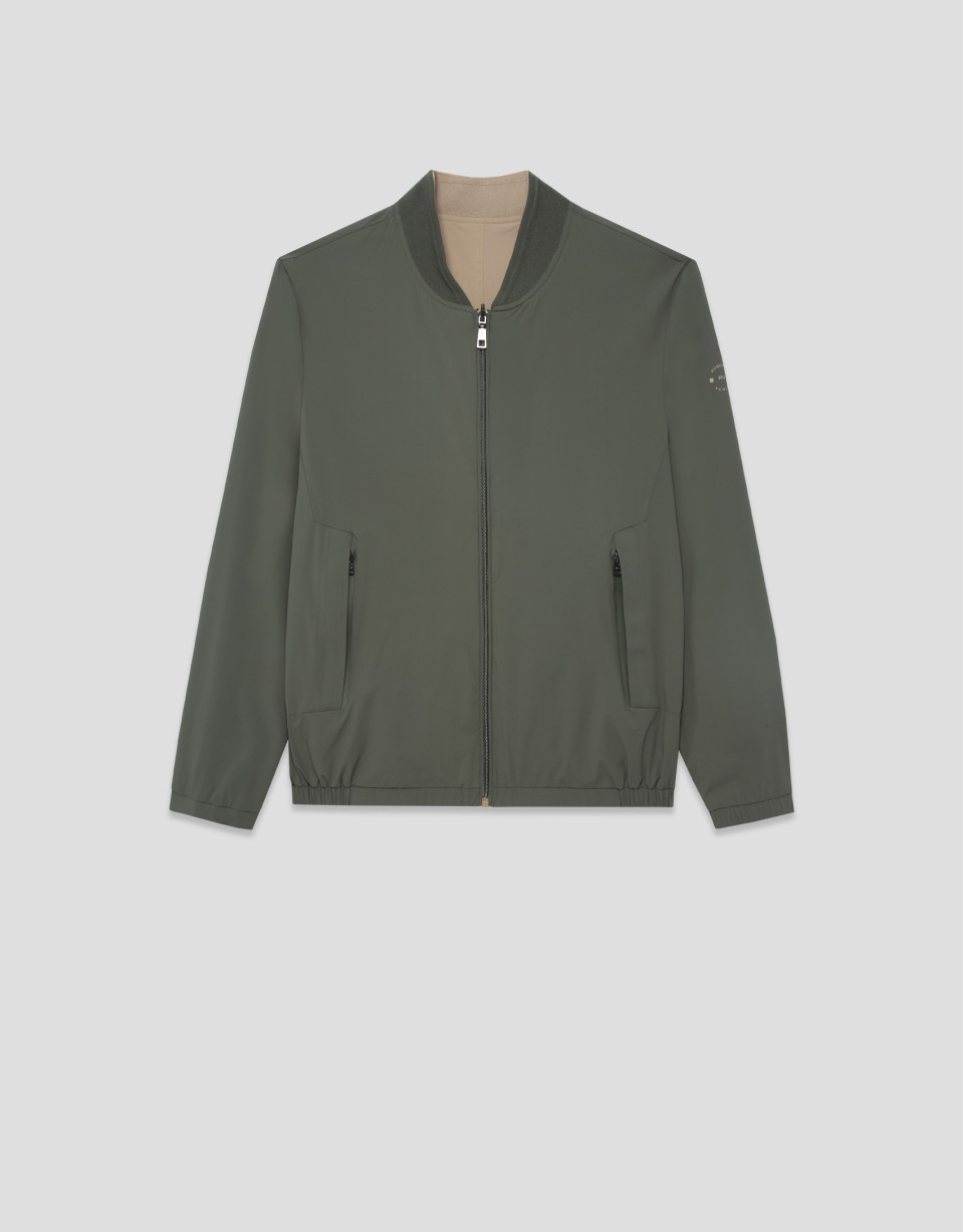 Reversible khaki/camel jacket - Man - SS2026 | Roberto Verino