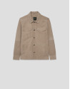 Beige nappa leather overshirt - Man - SS2026 | Roberto Verino
