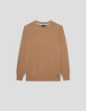 Plain high twist tan cotton jumper - Man | Roberto Verino