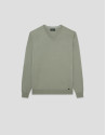 Jersey cuello pico high twist caqui claro | Roberto Verino