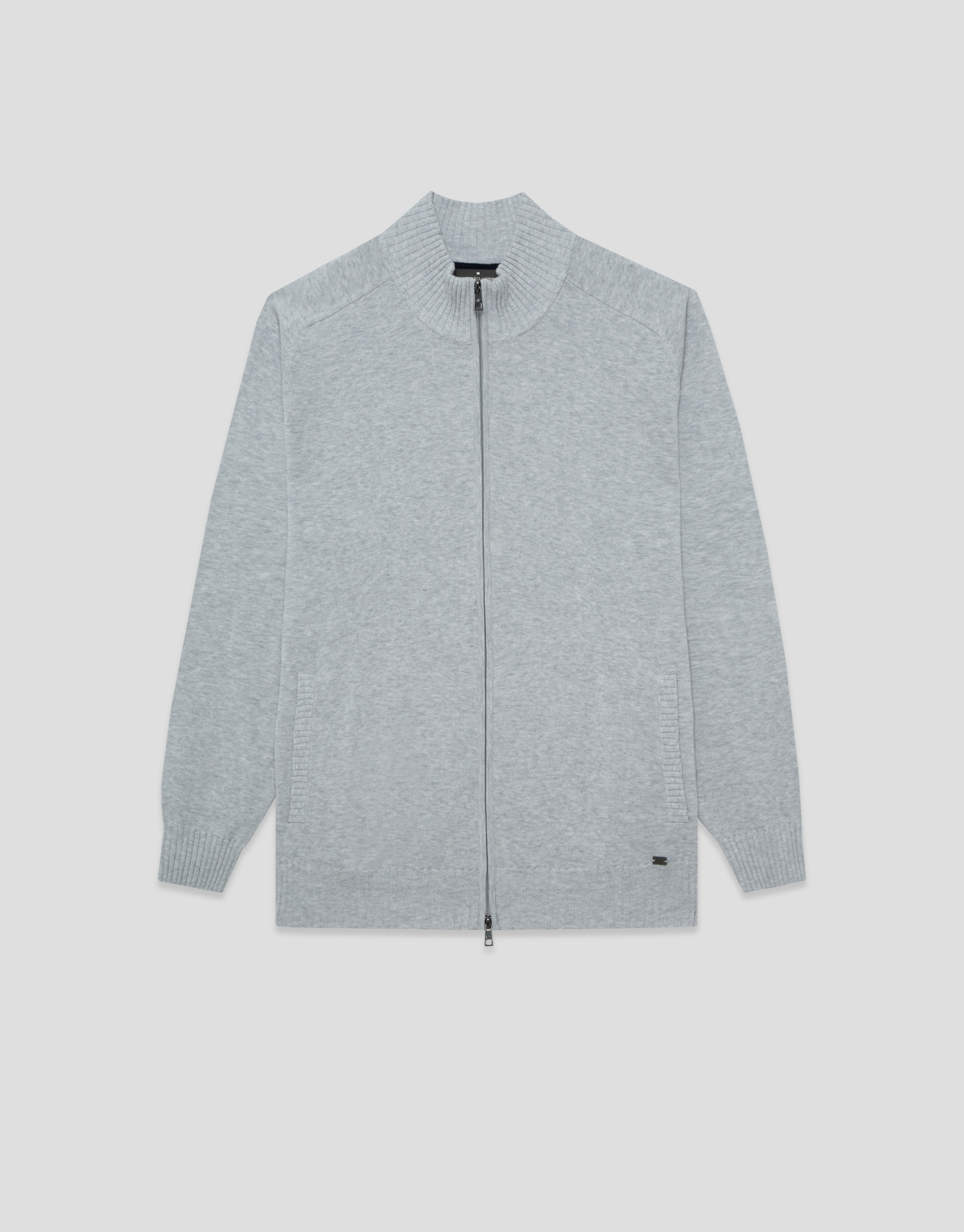 Chaqueta cremallera gris claro melange - Hombre | Roberto Verino