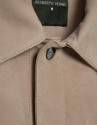Beige nappa leather overshirt - Man - SS2026 | Roberto Verino