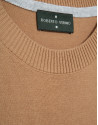 Jersey algodón liso high twist tostado | Roberto Verino