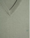 Jersey cuello pico high twist caqui claro | Roberto Verino