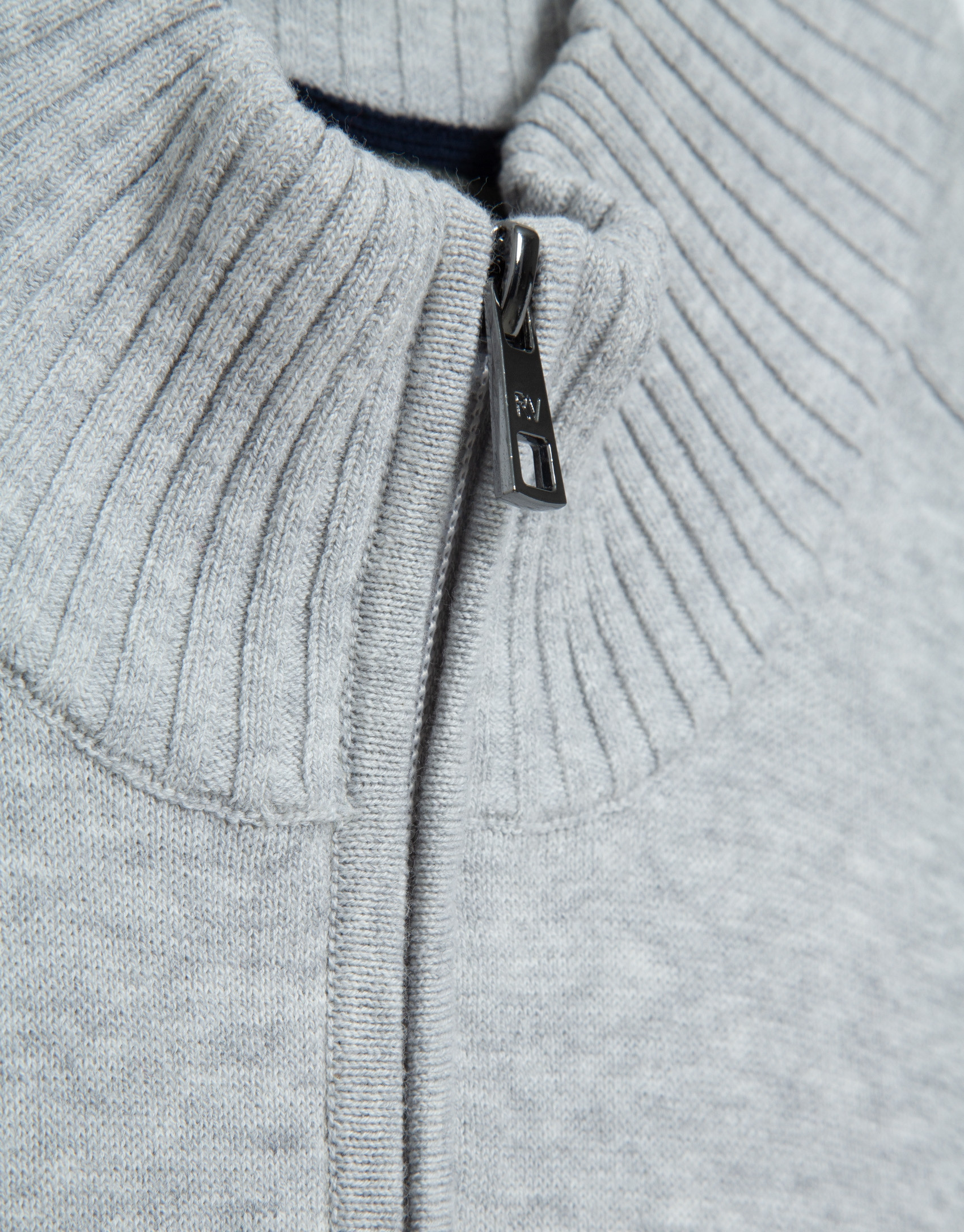 Chaqueta cremallera gris claro melange - Hombre | Roberto Verino