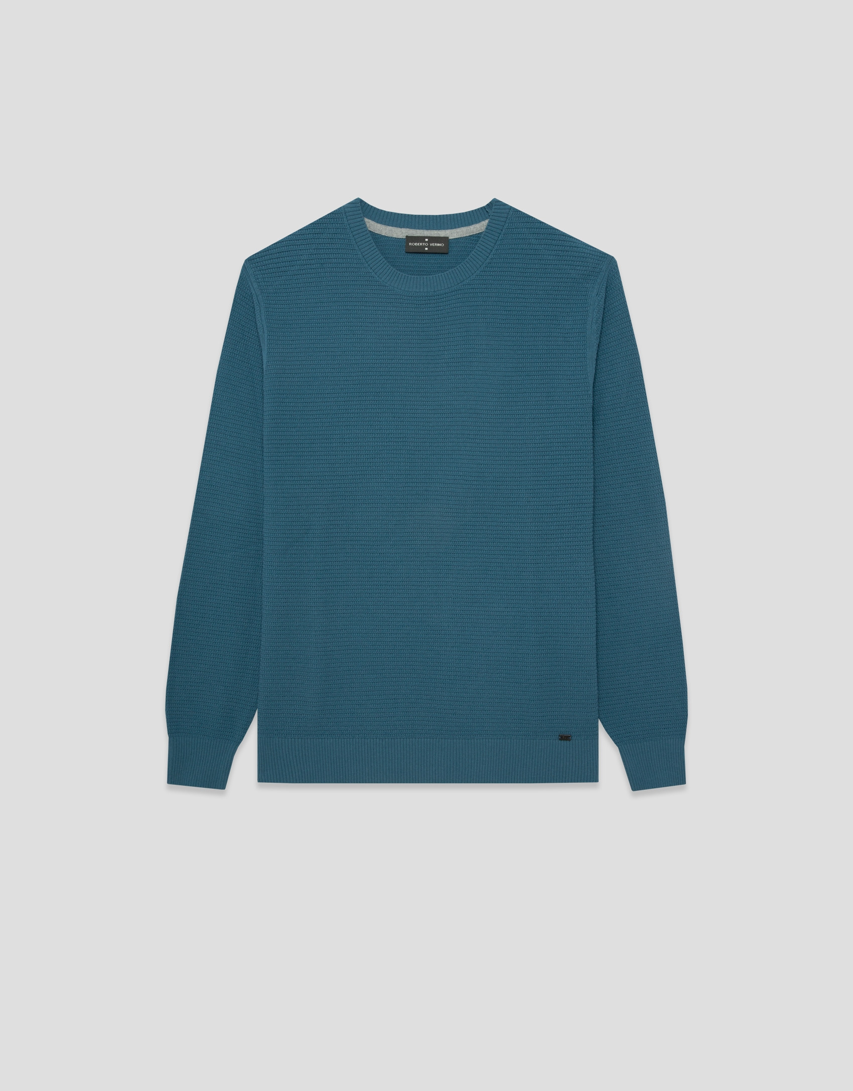 Jersey high twist estructura azul verdoso | Roberto Verino