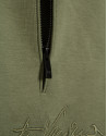 Sudadera media cremallera caqui logo pecho | Roberto Verino