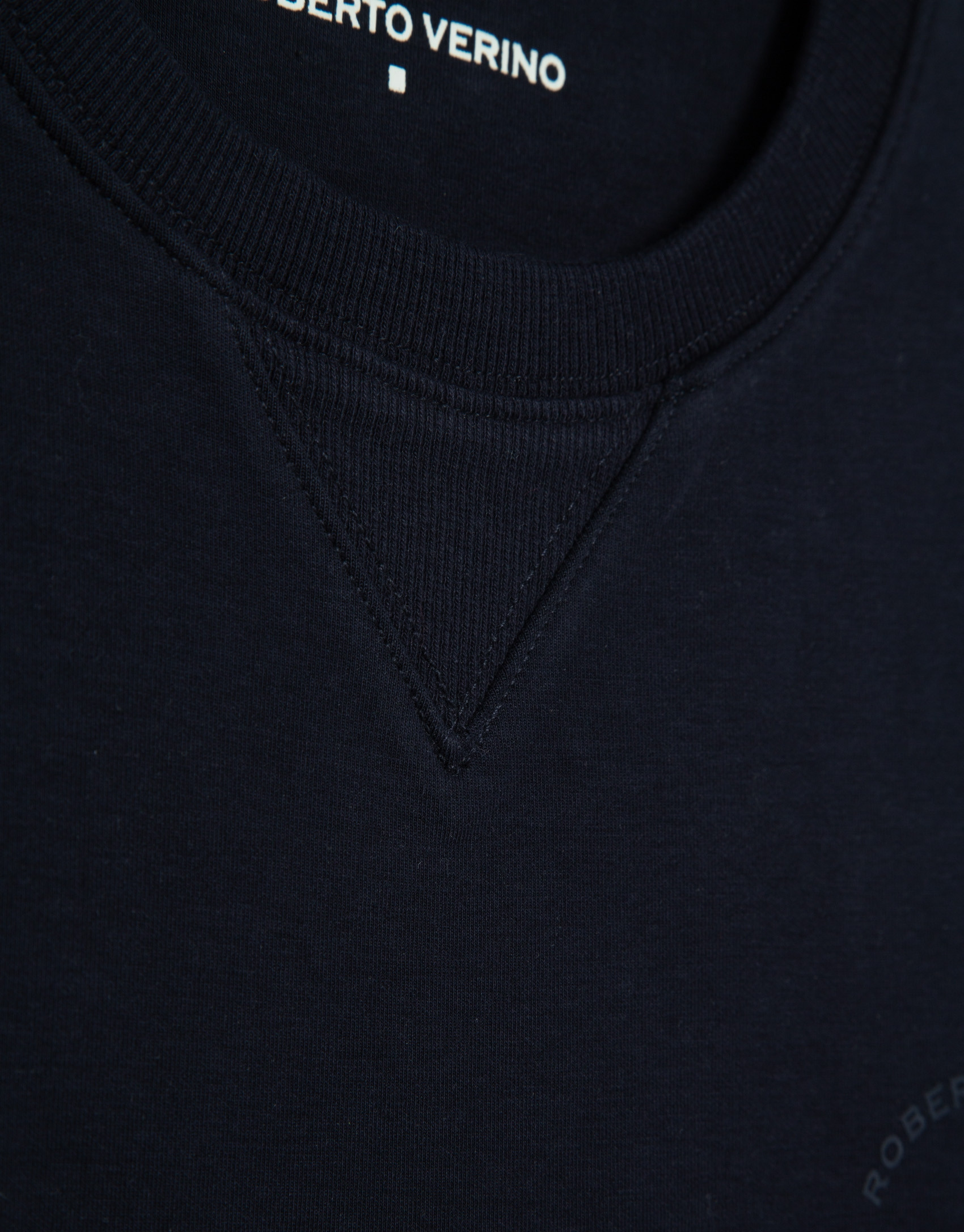 Sudadera marino logo a tono en pecho - Hombre | Roberto Verino