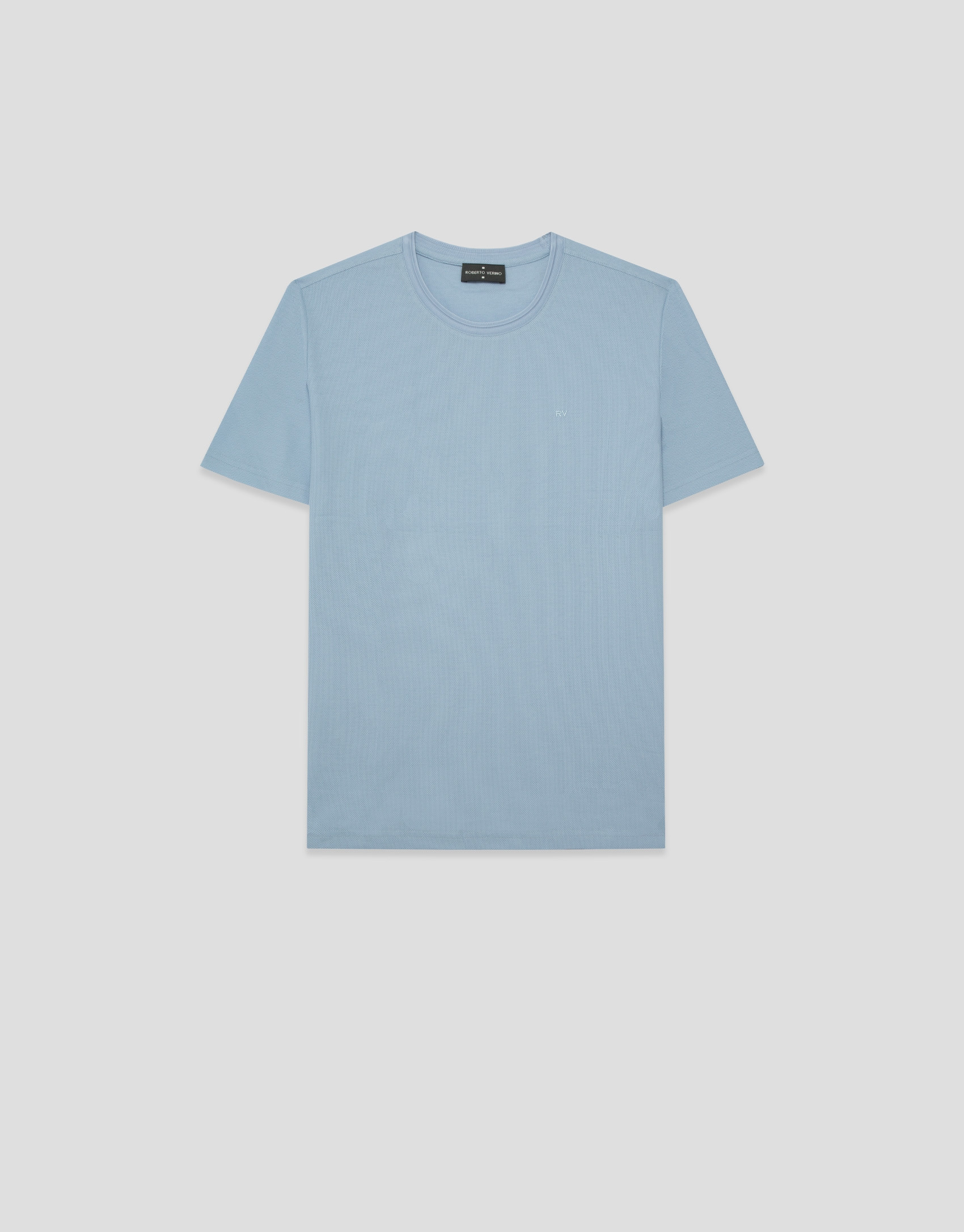 Camiseta manga corta piqué celeste - Hombre | Roberto Verino