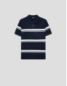 Polo tricotado high twist rayas marino/blanco | Roberto Verino