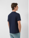 Camiseta manga corta marino con logo pecho | Roberto Verino