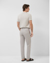 Grey melange knitted short-sleeved T-shirt | Roberto Verino