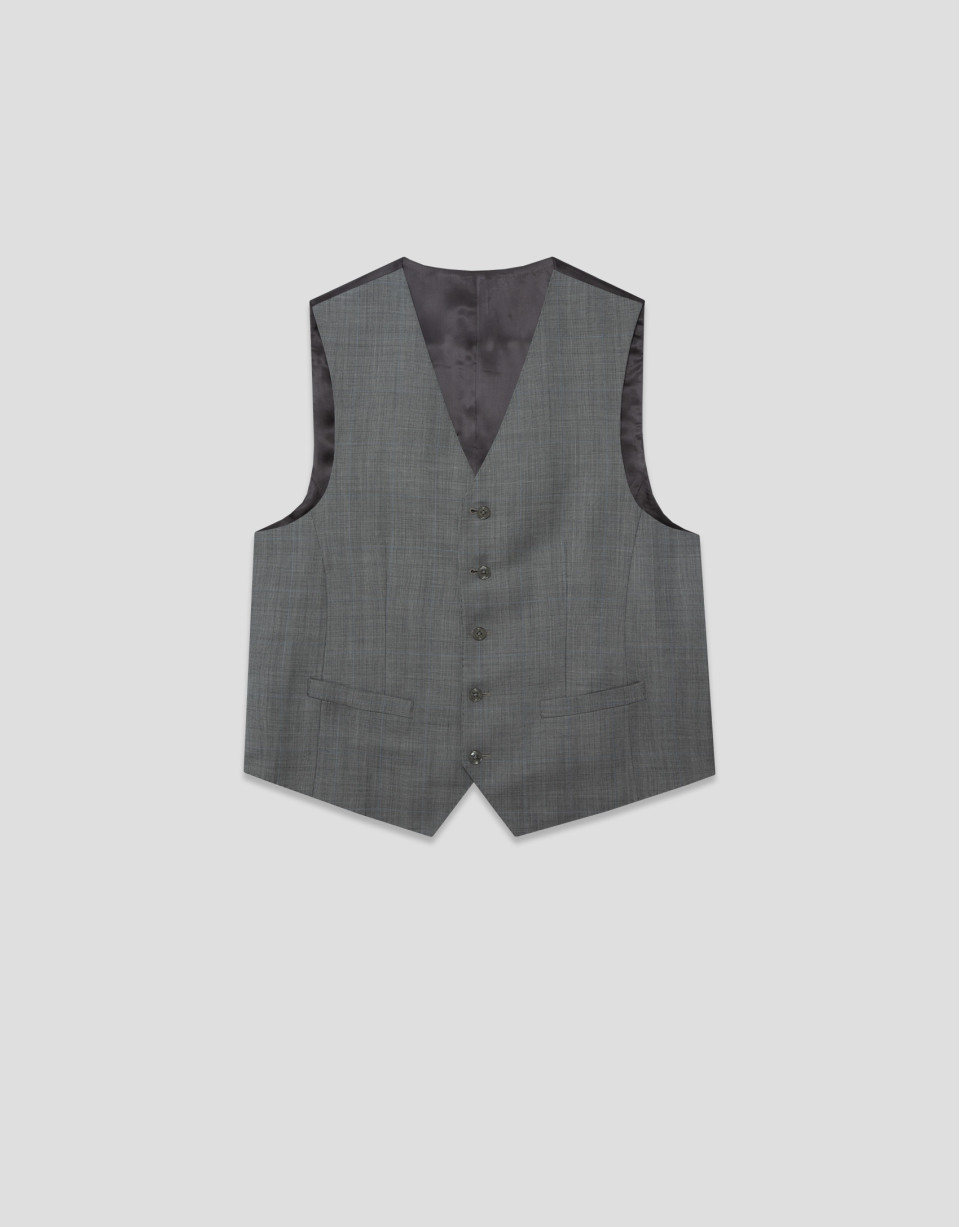 Grey checked waistcoat - Man - SS2026 | Roberto Verino