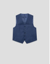 Plain greyish blue wool waistcoat - Man | Roberto Verino