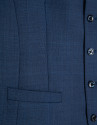 Ink blue checked waistcoat - Man - SS2026 | Roberto Verino