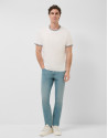 White mercerised short-sleeved T-shirt - Man | Roberto Verino